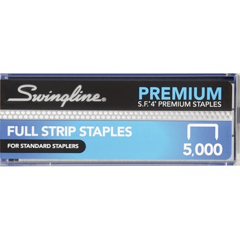 Swingline S.F. 4 Premium Chisel Point 210 Count Full-Strip Staples, 5000/Box