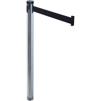 Tatco Adjusta-Tape Crowd Control Stanchion Posts, Nylon, 40&quot; High, Black, 2/Box