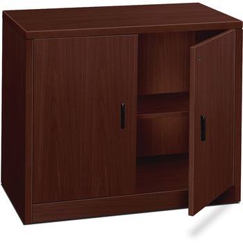 HON 10500 Series Storage Cabinet w/Doors, 36w x 20d x 29-1/2h, Mahogany