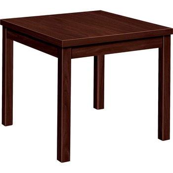 HON Laminate Occasional Table, Square, 24w x 24d x 20h, Mahogany