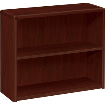 HON 10700 Series Wood Bookcase, Two Shelf, 36w x 13 1/8d x 29 5/8h, Mahogany