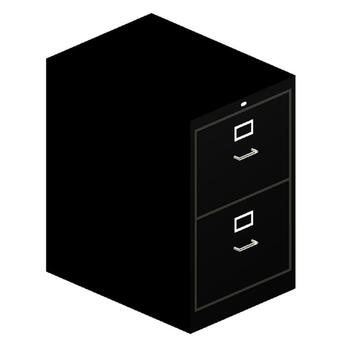 HON 510 Series Two-Drawer, Full-Suspension File, Legal, 29h x25d, Black