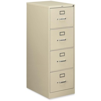 HON 510 Series Four-Drawer Full-Suspension File, Legal, 52h x25d, Putty