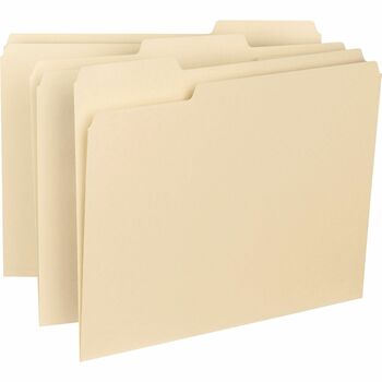 Smead Interior File Folders, 1/3 Cut Top Tab, Letter, Manila, 100/Box