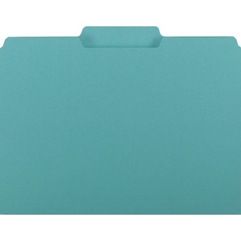 Smead Interior File Folders, 1/3 Cut Top Tab, Letter, Aqua, 100/Box