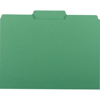 Smead Interior File Folders, 1/3 Cut Top Tab, Letter, Green, 100/Box