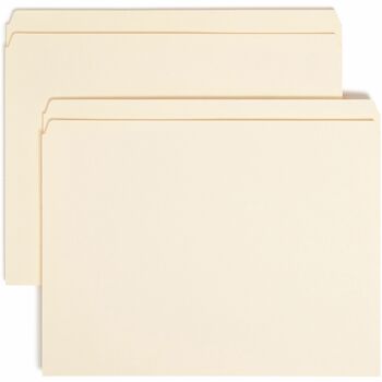 Smead File Folders, Straight Cut, One-Ply Top Tab, Letter, Manila, 100/Box