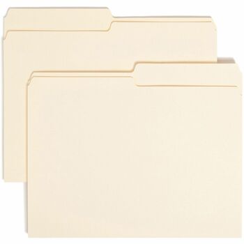 Smead File Folders, 1/2 Cut, One-Ply Top Tab, Letter, Manila, 100/Box