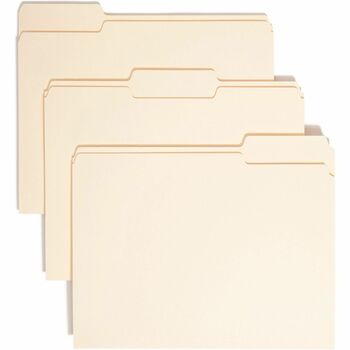 Smead Antimicrobial One-Ply File Folders, 1/3 Cut Top Tab, Letter, Manila, 100/Box