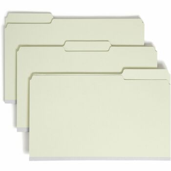 Smead Recycled Folders, Two Inch Expansion, 1/3 Top Tab, Legal, Gray Green, 25/Box