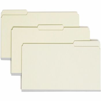 Smead Three Inch Expansion Fastener Folder, 1/3 Top Tab, Legal, Gray Green, 25/Box
