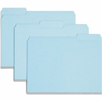 Smead Recycled Folders, One Inch Expansion, 1/3 Cut Top Tab, Letter, Blue 25/Box