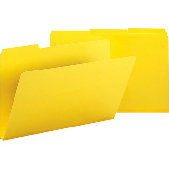 Smead Recycled Folder, One Inch Expansion, 1/3 Cut Top Tab, Legal, Yellow, 25/Box