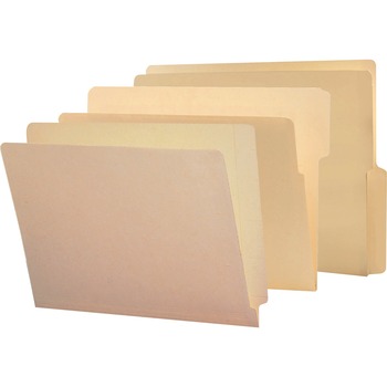 Smead Folders, Straight Cut, Reinforced End Tab, Letter, Manila, 100/Box