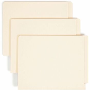 Smead Straight Cut End Tab Folders, 9 1/2 Inch Front, Letter, Manila, 100/Box