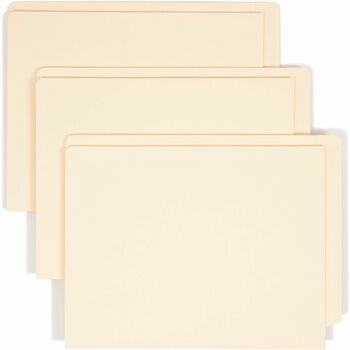 Smead Folders, Front Interior Pocket, Straight End Tab, Letter, Manila, 50/Box
