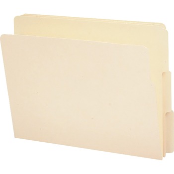 Smead End Tab File Folder, 1/3 Tab, Assorted, Letter, Manila, 100/Box