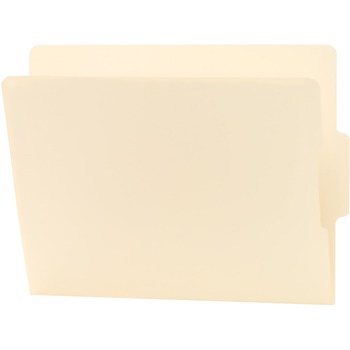 Smead Folders, 1/3 Cut Center Position, Reinforced End Tab, Letter, Manila, 100/Box