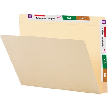 Smead Conversion File Folders, Straight Cut Top Tab, Letter, Manila, 100/Box