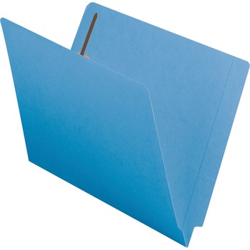 Smead Two-Inch Capacity Fastener Folders, Straight Tab, Letter, Blue, 50/Box