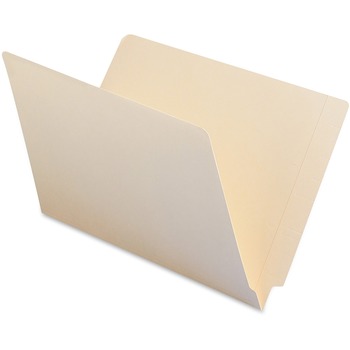Smead Straight Cut End Tab Folders, 9 1/2 Inch Front, Legal, Manila, 100/Box