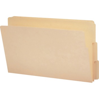 Smead Folders, 1/3 Cut Assorted, Reinforced End Tab, Legal, Manila, 100/Box