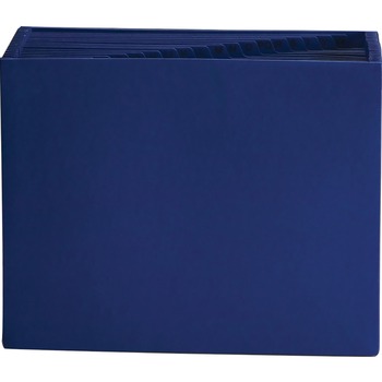 Smead Heavy-Duty A-Z Open Top Expanding Files, 21 Pockets, Letter, Navy Blue