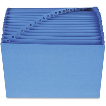 Smead Antimicrobial A-Z Expanding File, 21 Pockets, Letter, Blue
