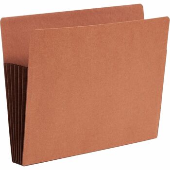 Smead 5 1/4&quot; Exp File Pockets, Straight Tab, Letter, Brown, 10/Box