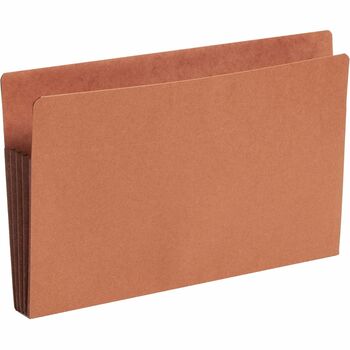 Smead End Tab File Pocket, 3-1/2&quot; Expansion, Legal Size, Redrope with Dark Brown Gusset, 10/Box