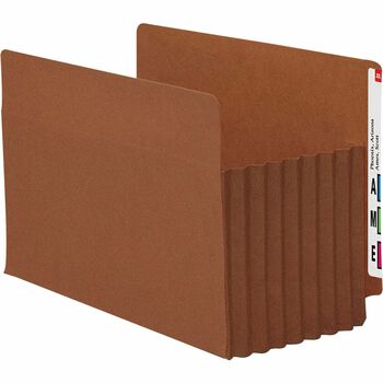 Smead 7&quot; Exp File TUFF Pockets, Straight, Legal, Redrope, 5/Box