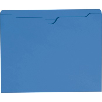 Smead Colored File Jackets w/Reinforced 2-Ply Tab, Letter, 11pt, Blue, 100/Box