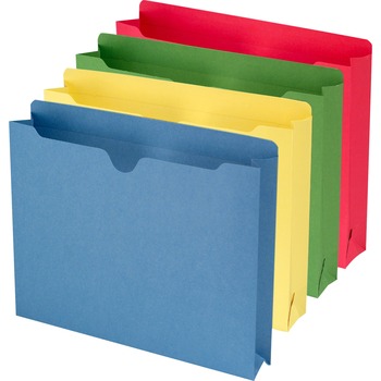 Smead Colored File Jackets w/Reinforced 2-Ply Tab, Letter, Assorted Colors, 50/Box