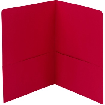 Smead Two-Pocket Folder, Textured Heavyweight Paper, Red, 25/Box