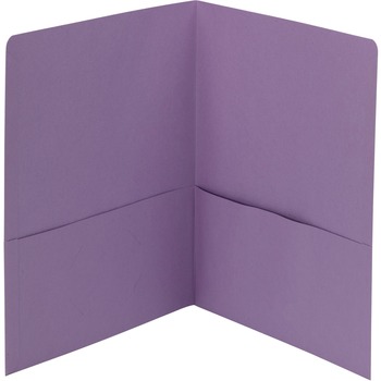 Smead Two-Pocket Folder, Textured Heavyweight Paper, Lavender, 25/Box