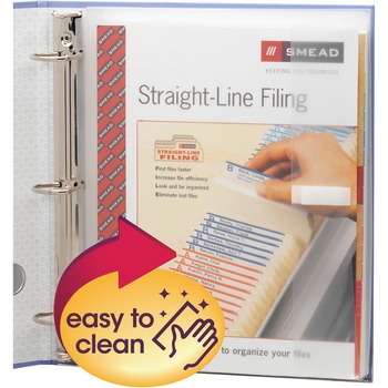 Smead Poly Ring Binder Pockets, 9 x 11-1/2, Clear, 3/Pack