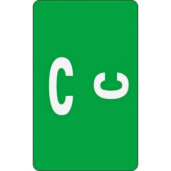 Smead Alpha-Z Color-Coded Second Letter Labels, Letter C, Dark Green, 100/Pack
