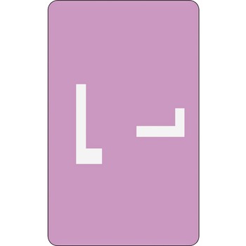 Smead Alpha-Z Color-Coded Second Letter Labels, Letter L, Lavender, 100/Pack