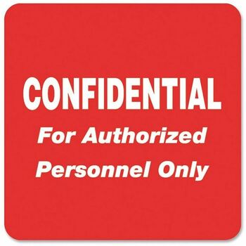 Tabbies Medical Labels for Confidential, 2 x 2, Red, 500/Roll