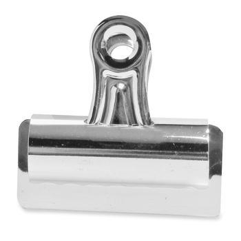 X-ACTO Bulldog Clips, Steel, 1&quot; Capacity, 3&quot;w, Nickel-Plated, 12 per Box