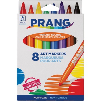Prang Classic Art Markers, Conical Tip, 8 Assorted Colors, 8/Set