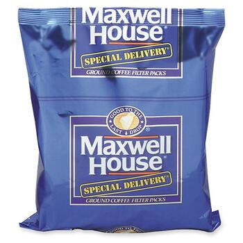 Maxwell House Coffee, Regular Ground, 1 1/5oz Special Delivery Filter Pack, 42/Carton