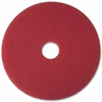 3M Buffer Floor Pad 5100, 20&quot;, Red, 5/Carton