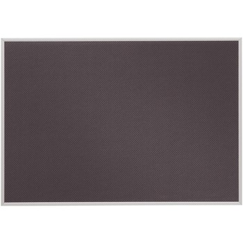 Quartet Matrix Bulletin Board, Woven Fabric, 23 x 16, Gray, Aluminum Frame