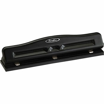 Swingline 11-Sheet Commercial Adjustable Three-Hole Punch, 9/32&quot; Holes, Black