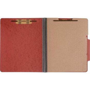 ACCO Pressboard 20-Pt. Classification Folder, Letter, 8-Section, Earth Red, 10/Box