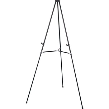 Quartet Lightweight Telescoping Tripod Easel, Adjusts 38&quot; to 66&quot; High, Aluminum, Black