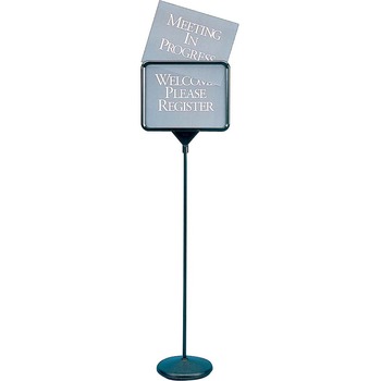 Quartet Sign(ware) Pedestal Sign, 14 x 11, Black