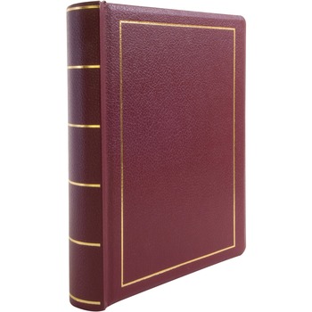 Wilson Jones Looseleaf Minute Book, Red Leather-Like Cover, 125 Pages (250 Cap), 8 1/2 x 11