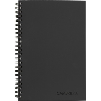 Cambridge Side-Bound Meeting Notebook, Legal Ruled, 5.38&quot; x 8&quot;, White Paper, Back Cover, 80 Sheets